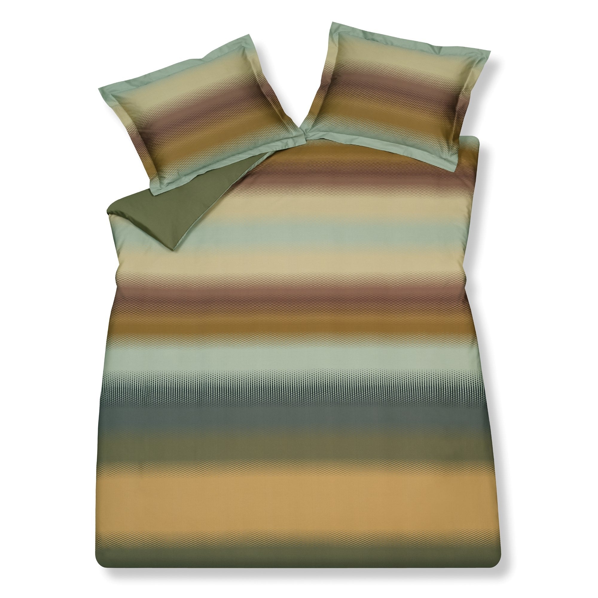 Luminous Dekbedovertrek   140 x 200 220 cm   Bruin   Groen   Blauw