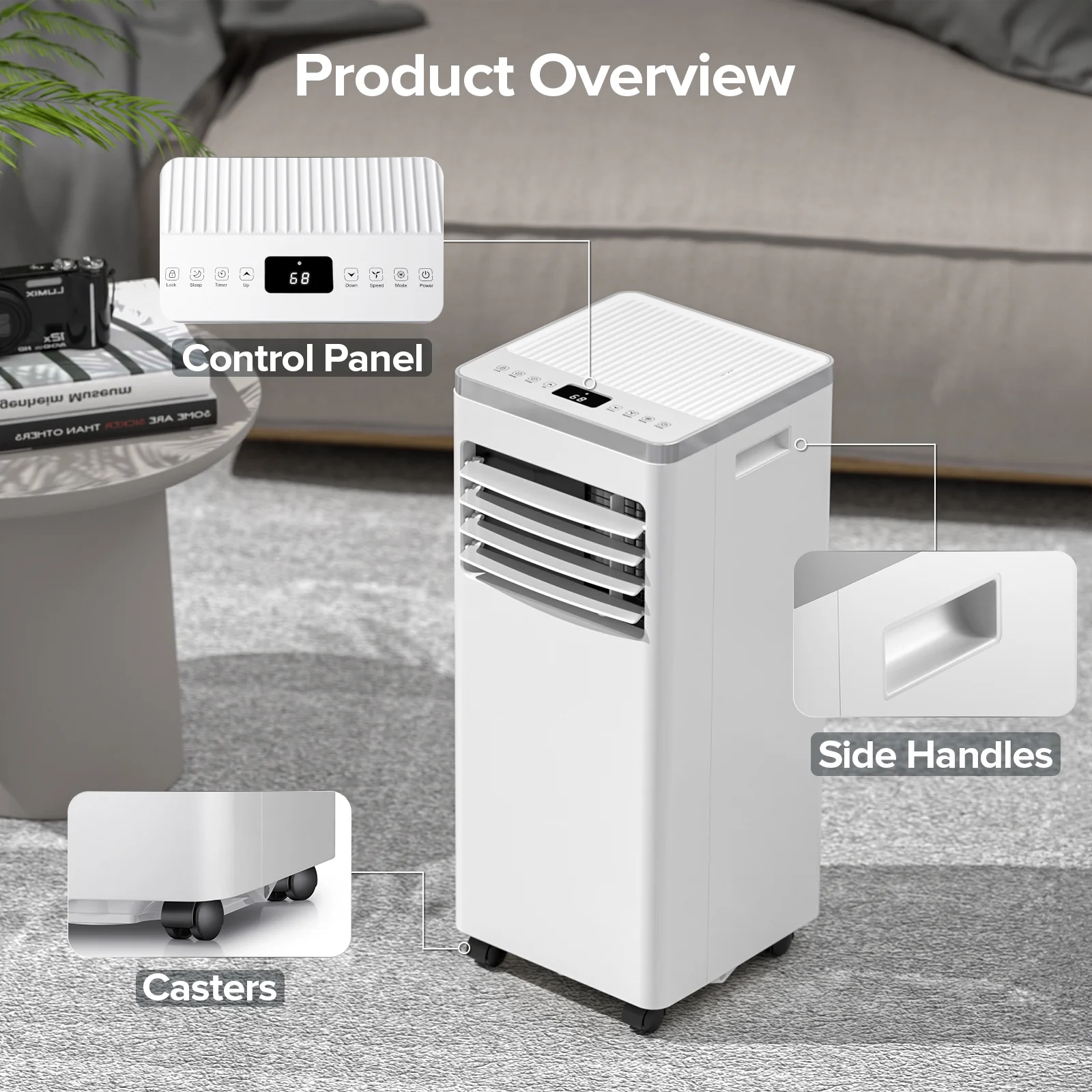 Moifoi 10000BTU Portable Air Conditioner with Remote Control, AC Unit Covers up to 450 Sq. Ft. - Image 2
