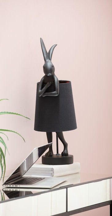 Kare Design Animal Rabbit Tafellamp 68 Cm - Mat Zwart
