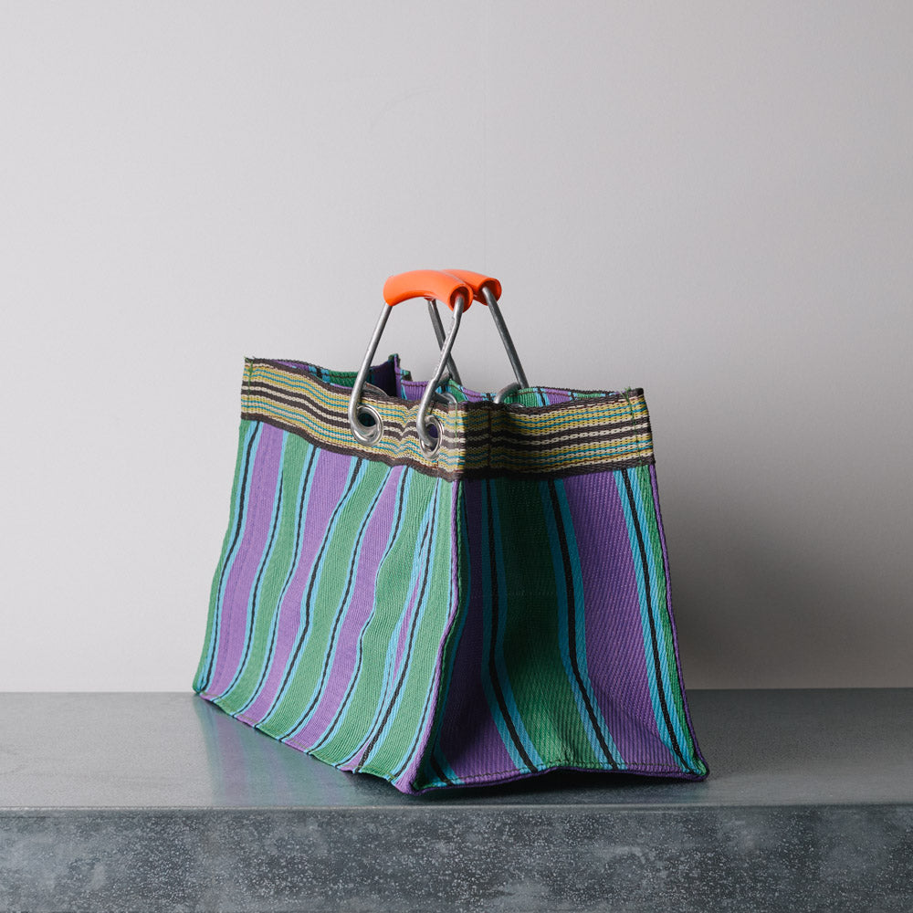 Panier rectangle - Vert & Violet