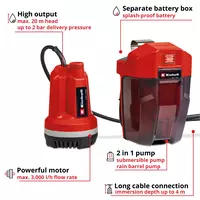 Cordless Clear Water Pump GE-PP 18 RB Li - Solo