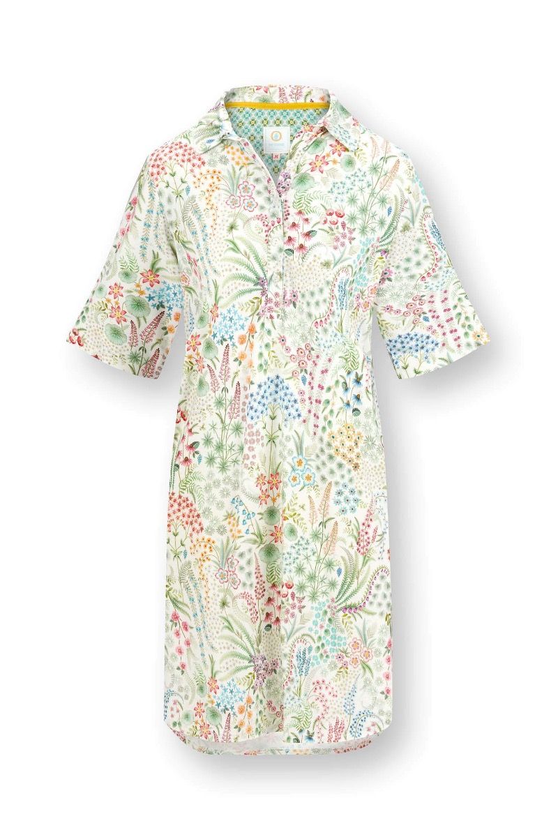 Dewi Nightdress Short Sleeve Querida White