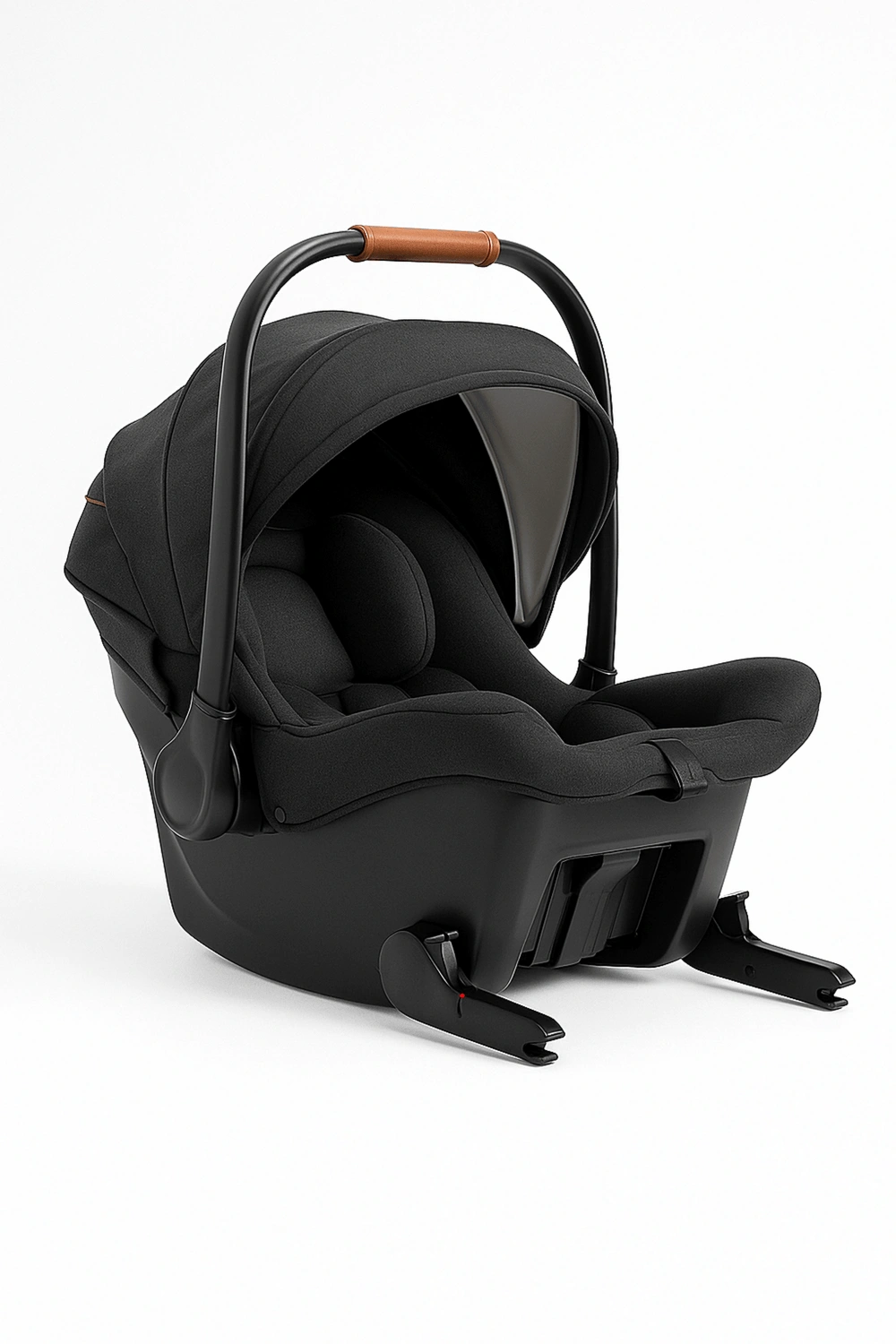 Asientos de coche, portabebés con estructura envolvente y cojín reductor, hasta 13 kg, con protección lateral y arnés de 3 puntos, color negro, apto para 0 a 12 meses