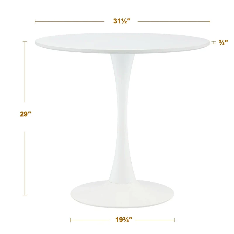 Round Tulip Dining Table in Mid-Century Modern Style