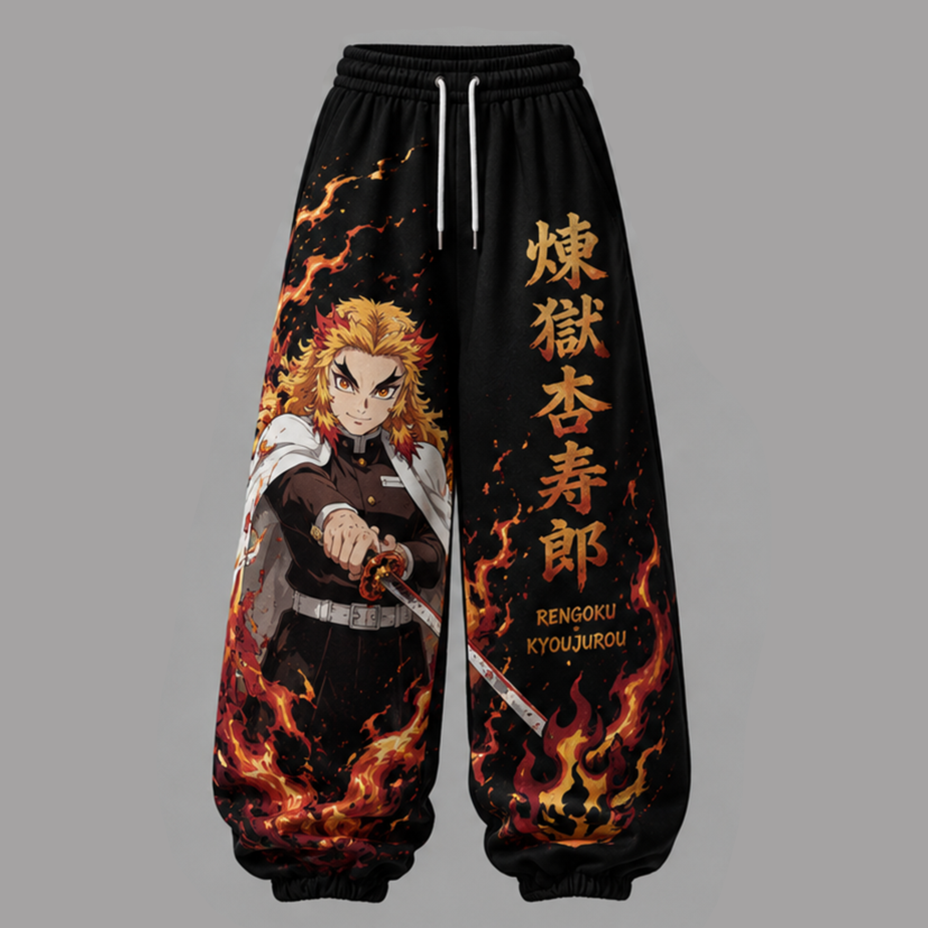 Demon Slayer Cropped Long Sleeve Hoodie & High Waist Jogger Pants Two Piece TeeThreads Sustain the Scene with Custom Apparel