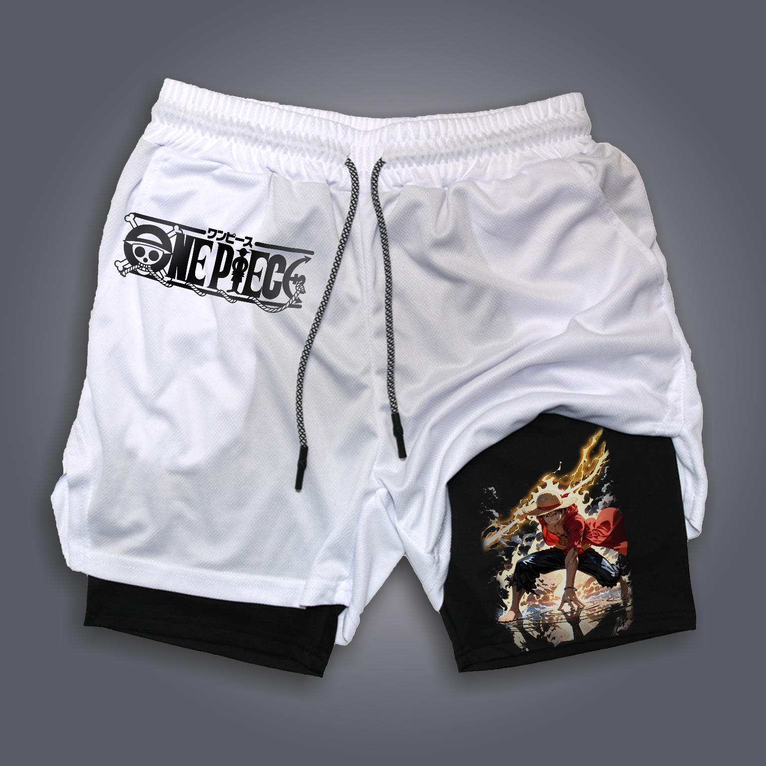 Unisex Anime Print Drawstring Comicssoul Shorts