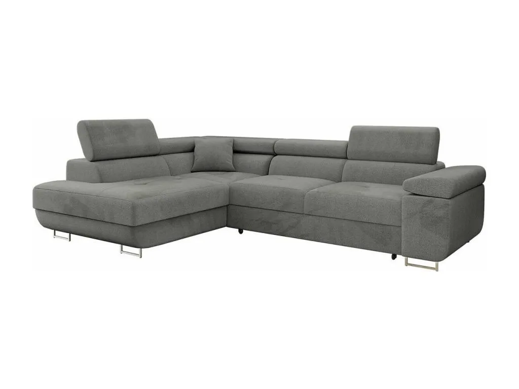 Sofá rinconero Hogarmini S100 Gris Función de descanso Caja de ropa de cama 274x203cm 56865pzfo