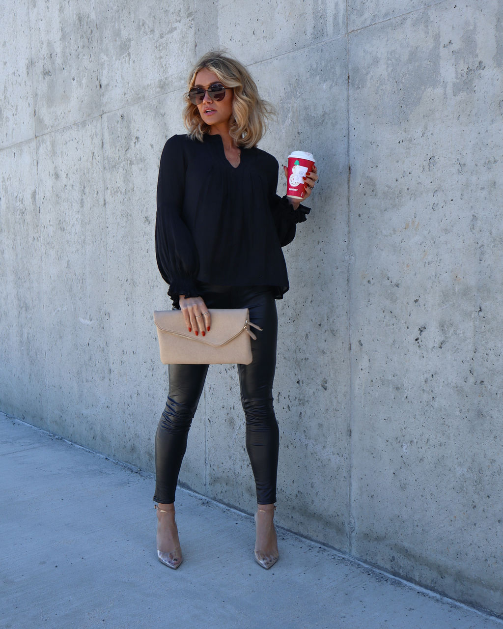 Golden Age Ruffle Peasant Top - Black - Se7enfashion
