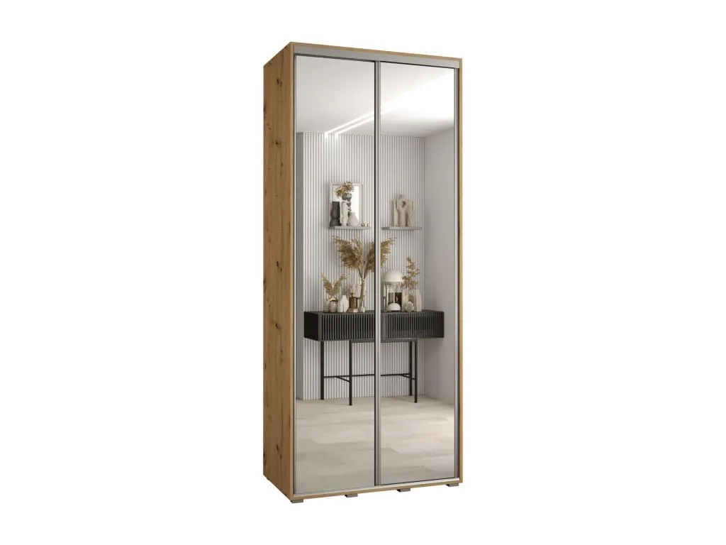 ARMARIO Hogarsens 2 DE PUERTAS CORREDERAS 235.2/100/45 2 puertas (Artisan/Artisan/Plata)