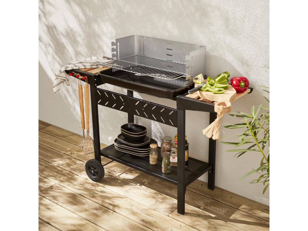 Barbacoa de carbón negro