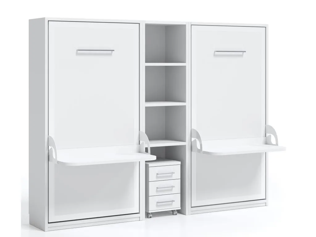 Cama abatible vertical 90x190 con escritorio studante-frente Cosinor 3d zpv3139106