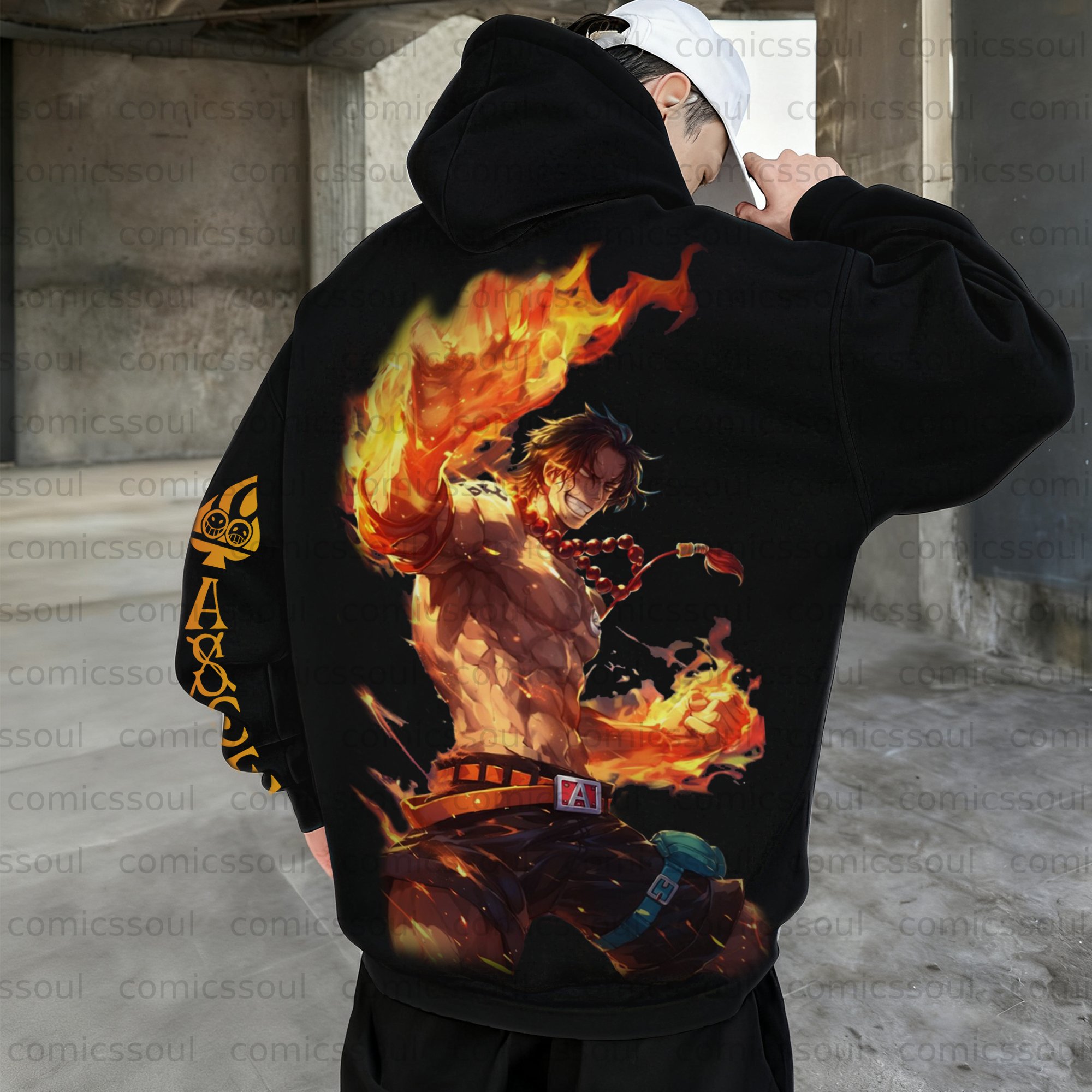 Unisex Anime Graphic Streetwear Vintage Plush Hoodie