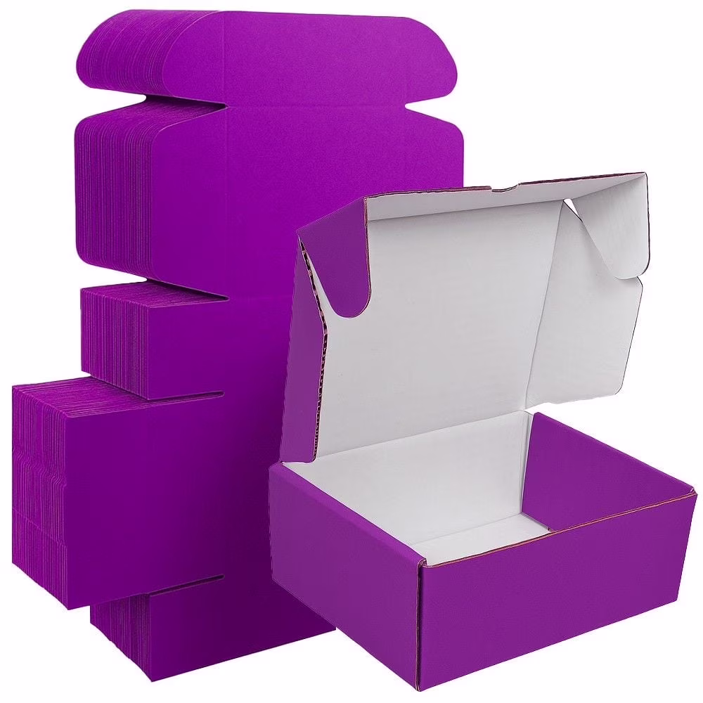 Ucanpack Heavy Duty Boxes For Moving Deluxe Mailer Box Purple Medium , 11? x 7? x 4?" - 50 Pcs - image 1