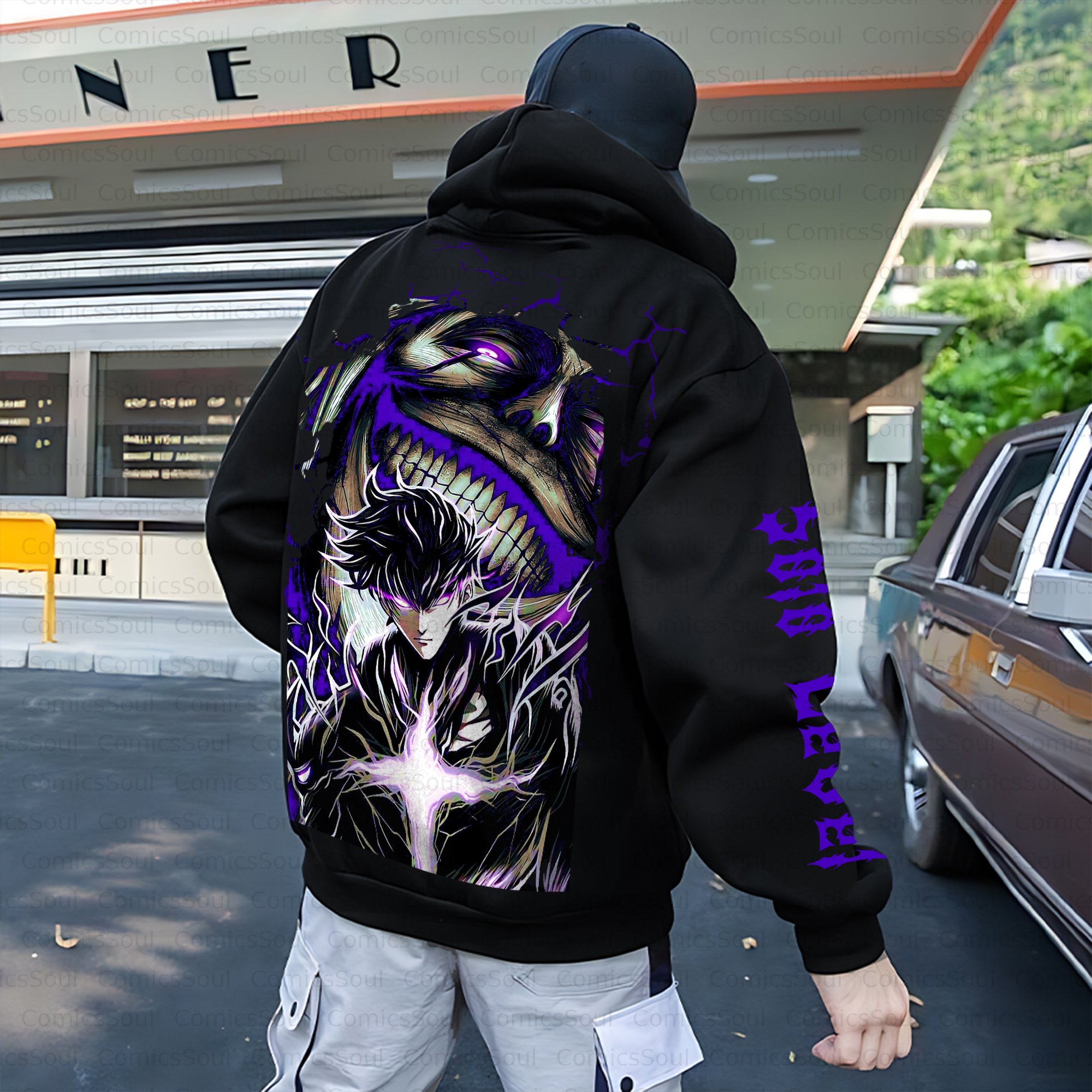 Unisex Anime Inspired Vintage Plush Hoodie