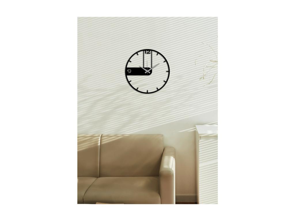 Reloj de Pared Esencial 6, Negro, 42x0,15x42 cm, Mubdelu