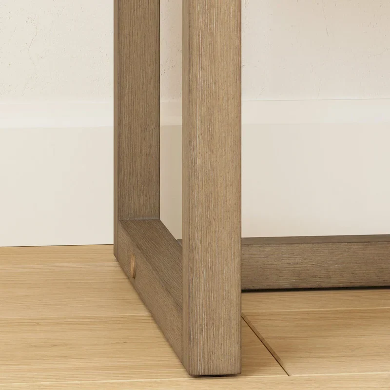 Nathan James Luke Wooden End Table with Storage Drawer and Open Cubby