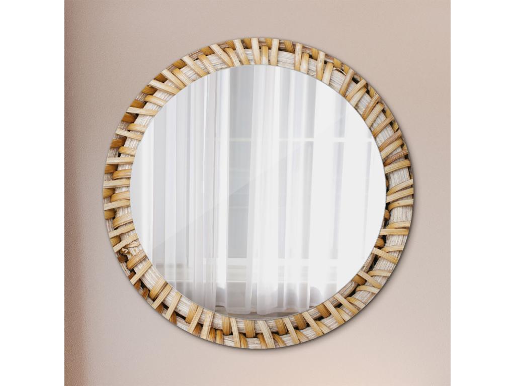 Espejo redondo decorativo - Trenza - 80 cm