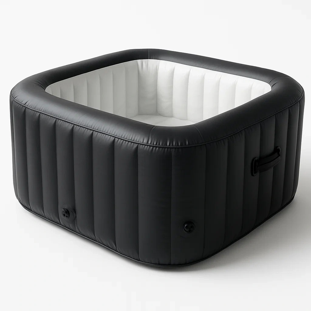 Spas hinchables, 160x160x71 cm, 2 personas, cuadrado, color negro/blanco xTSwWVi342Rm
