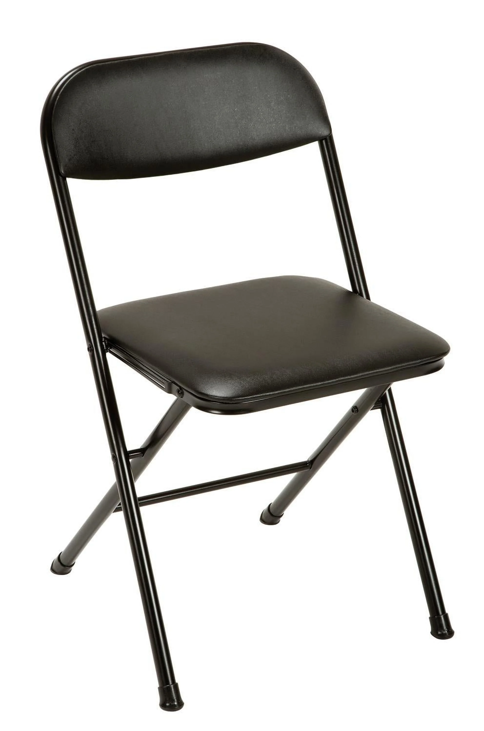 COSCO 5-Piece Folding Set with Card Table and 4 Vinyl Padded Chairs, Black - Image 3