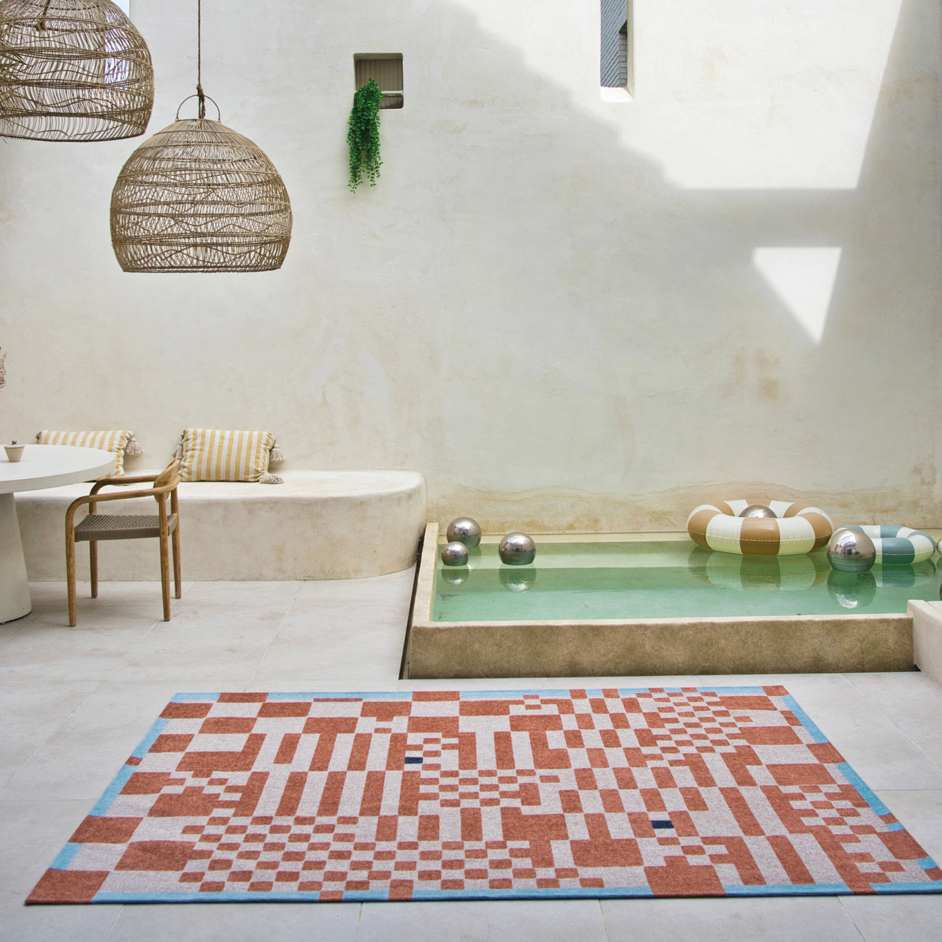 Louis de Poortere Craft Chess Vloerkleed 200 x 280 cm - Nude