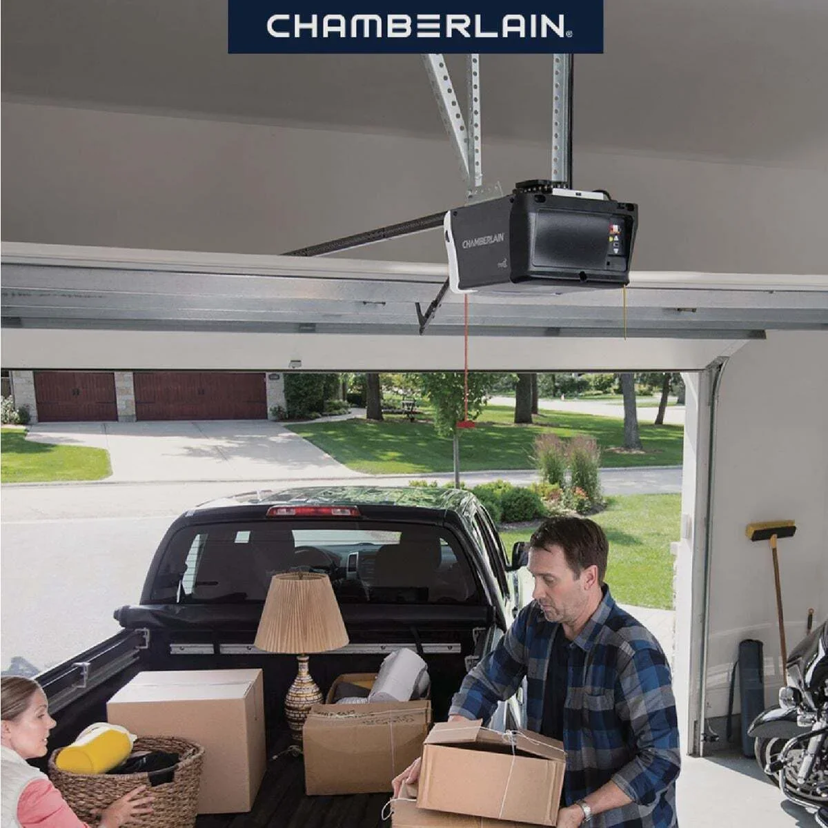 Chamberlain 0.5 HP Chain Drive Smart Garage Door Opener With 7 ft Rail - C2212T - Image 15 Chamberlain 0.5 HP Chain Drive Smart Garage Door Opener With 7 ft Rail - C2212T - Image 15