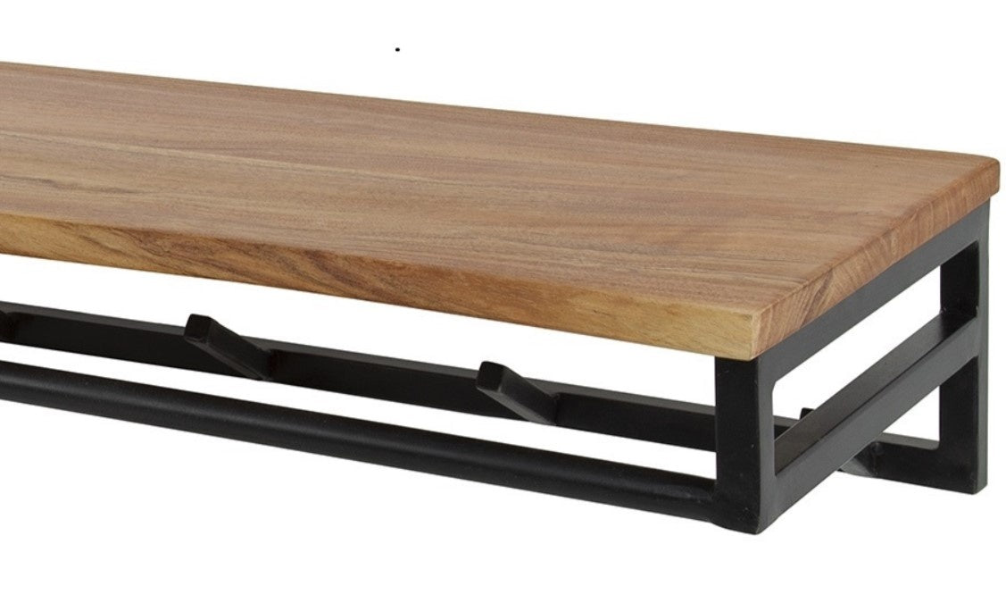 LT-Luce Kapstok Custom 6 Haken Boomstam Hoedenplank 100cm