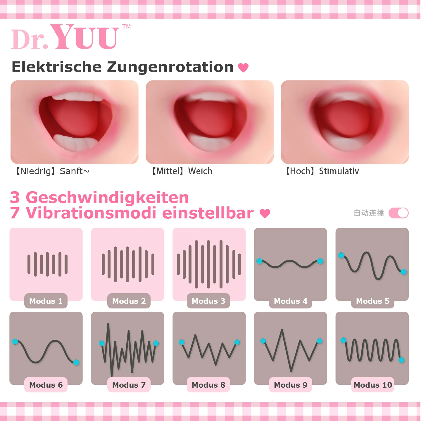 Dr.YUU elektrischer Zungen-Masturbator mit 360 Grad Oral-Stimulation und Vibration – Bild 4