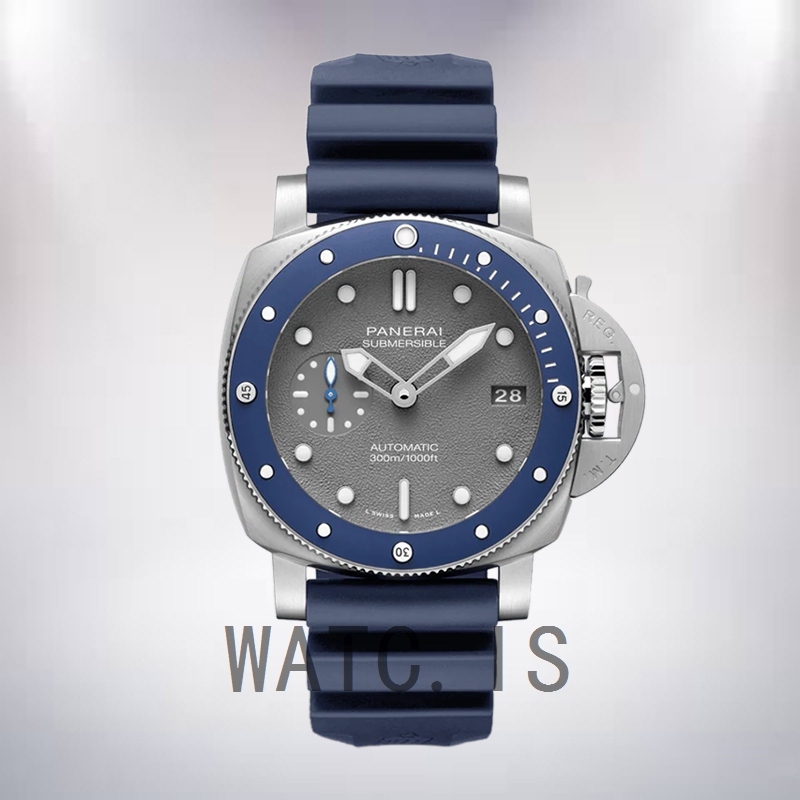 Panerai Submersible 47mm PAM00959 Men's Rubber Band Grey Dial