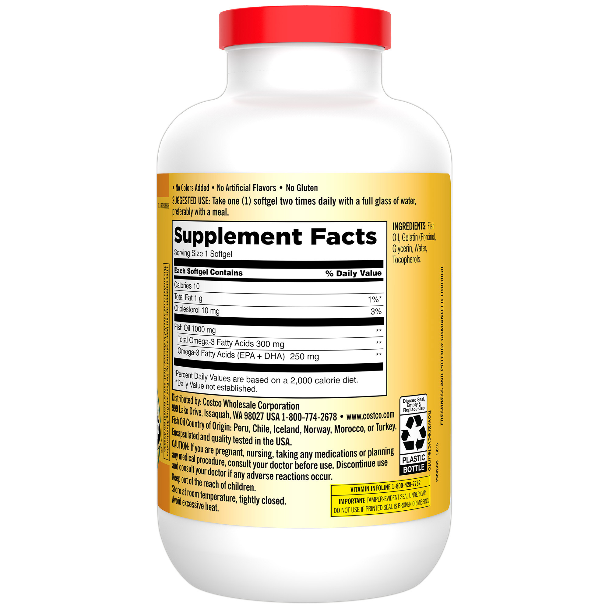 Kirkland Signature Fish Oil 1000 mg., 400 Softgels - Image 3