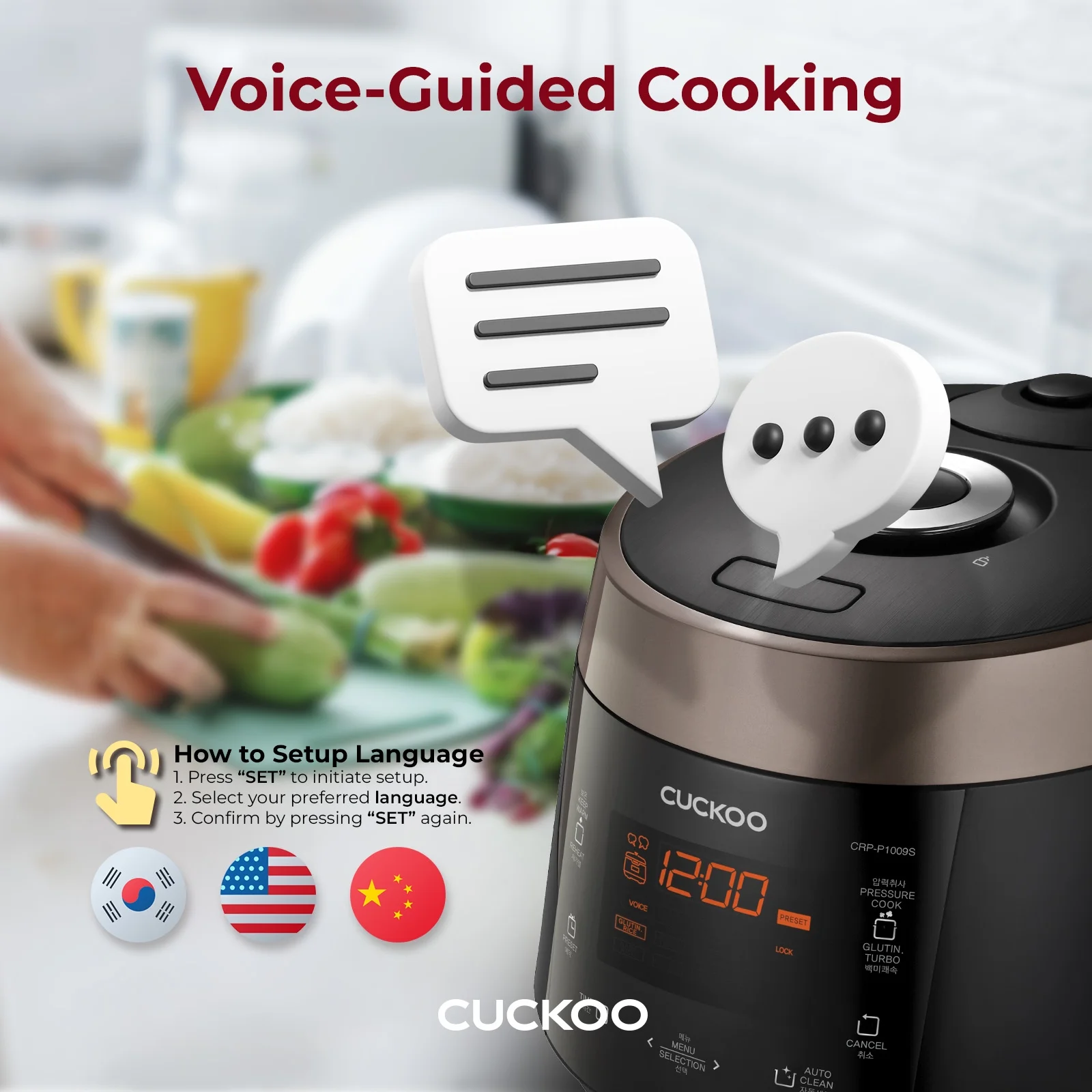 CUCKOO CRP-P1009SB 10-Cup (Uncooked) Heating Pressure Rice Cooker & Warmer with Nonstick Inner Pot - Image 7