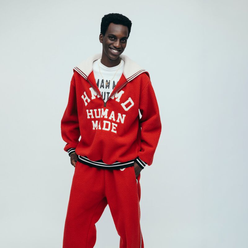 HUMAN MADE HALF-ZIP FLEECE PULLOVER