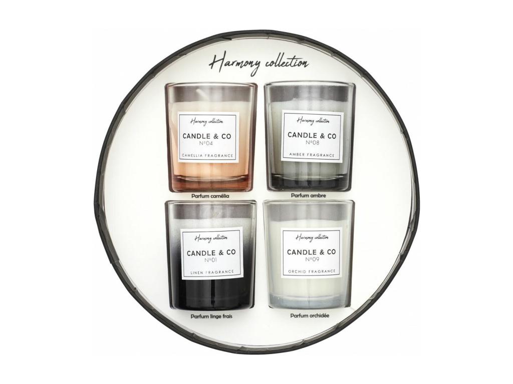 Set de 4 velas perfumadas Harmony 5,9 cm