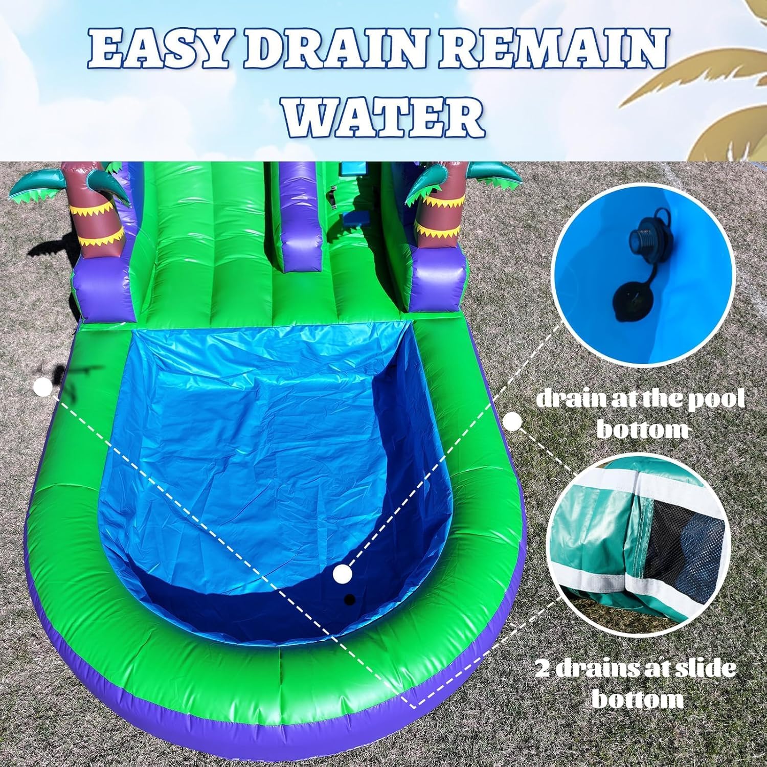 Commercial Grade Adult Water Slide With Pool, Full PVC, 21x9x12ft, 750w Blower - Image 3 Commercial Grade Adult Water Slide With Pool, Full PVC, 21x9x12ft, 750w Blower - Image 3