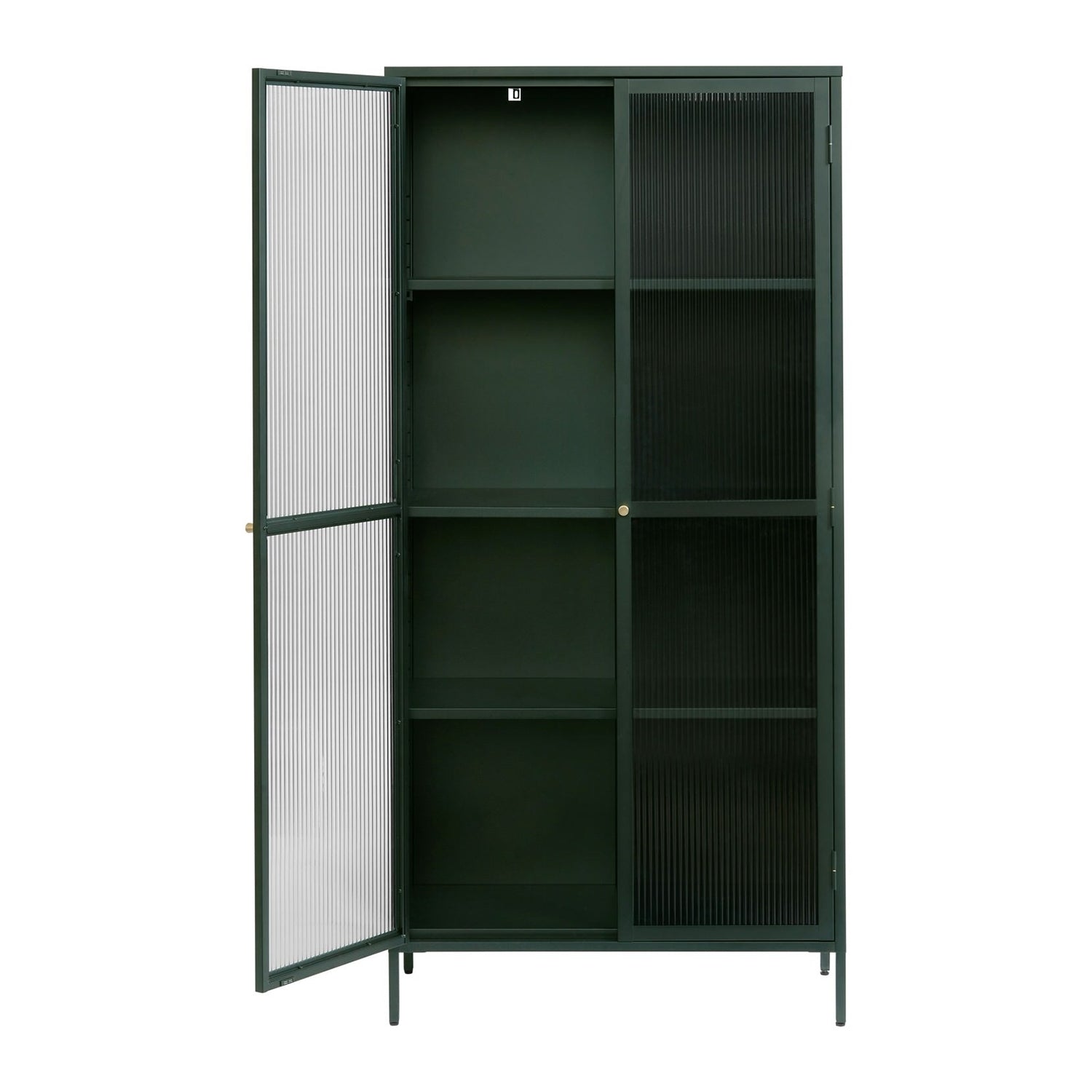 Blokker Opal Vitrinekast - H 190 cm - Olijfgroen