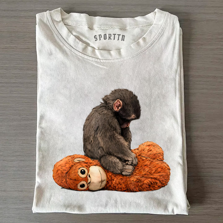 Punch-kun Monkey Meme Graphic T-shirt