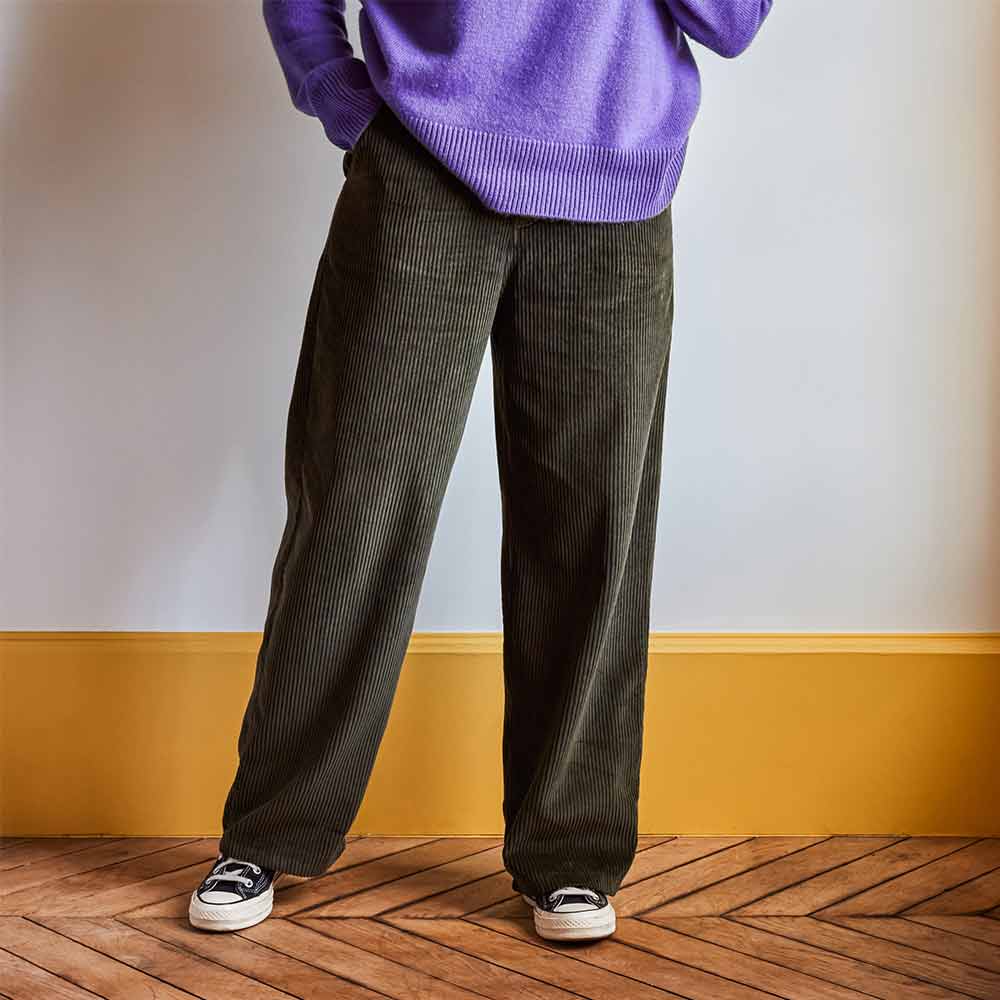 Merci - Pantalon en velours côtelé - Kaki