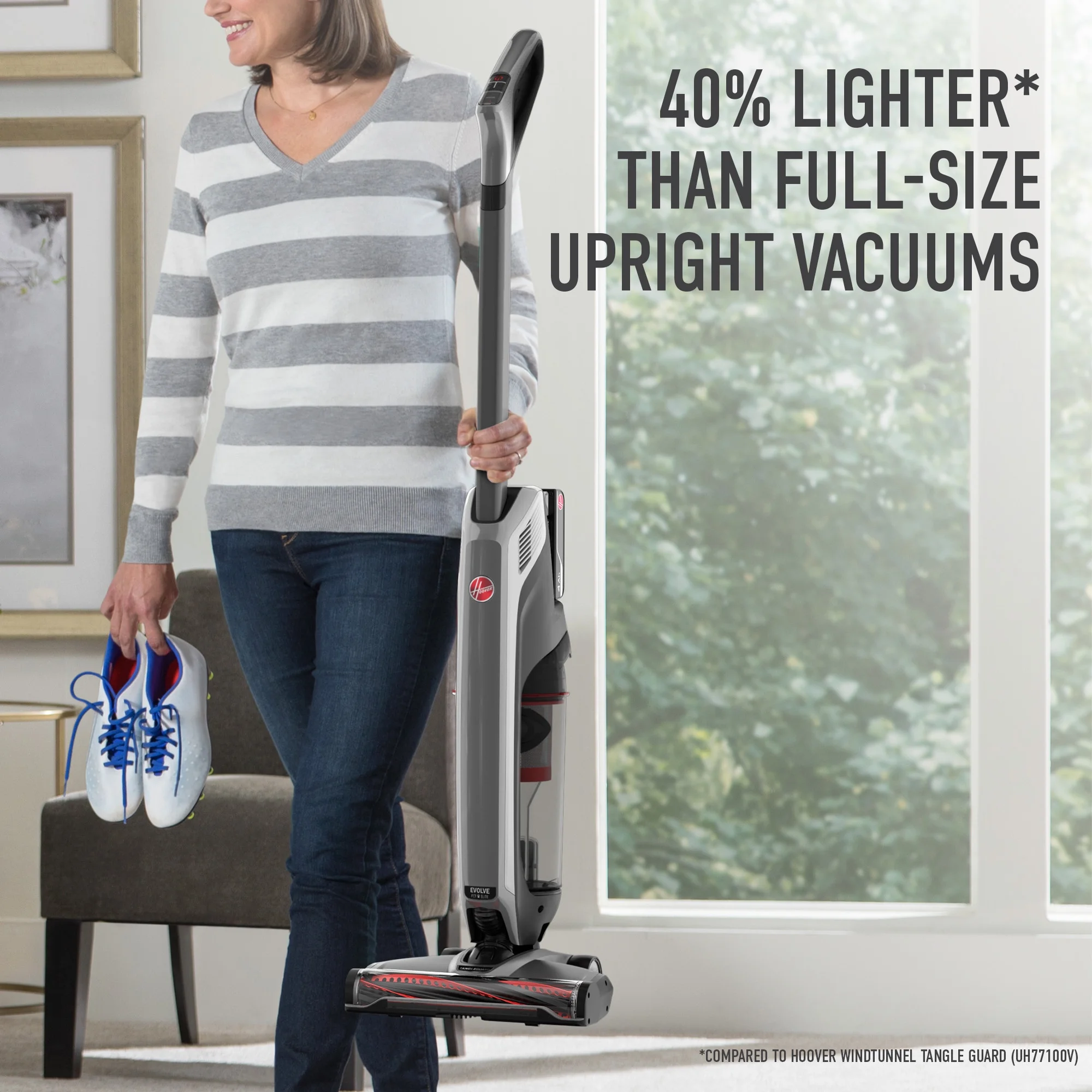 Hoover ONEPWR Evolve Pet Elite & ONEPWR Hand Vac, Upright Vacuum and Hand Vacuum Bundle, Pet Friendly, Powerful Suction, for Multi-Surfaces, BH53810V, Gray - Image 3