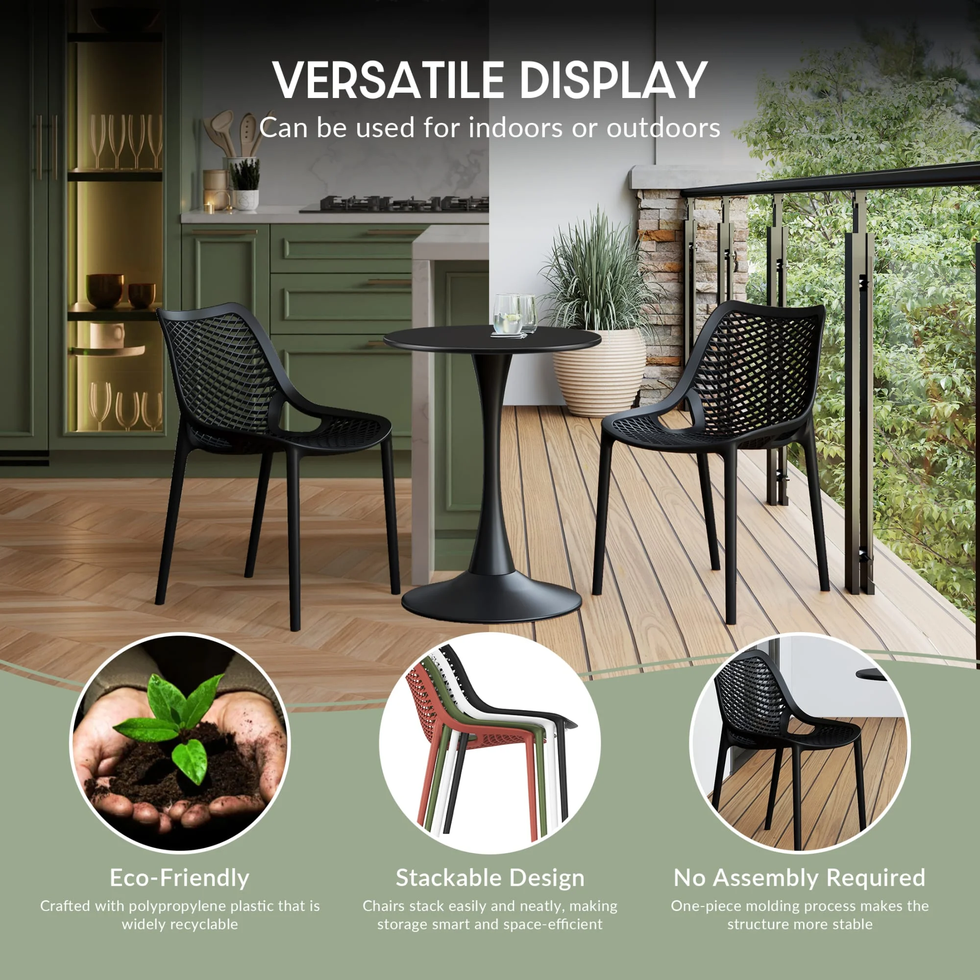 WestinTrends Playa 5-Piece Outdoor Patio Metal Frame Dining Table Set with Stackable Patio Dining Chairs, Olive Green - Image 34