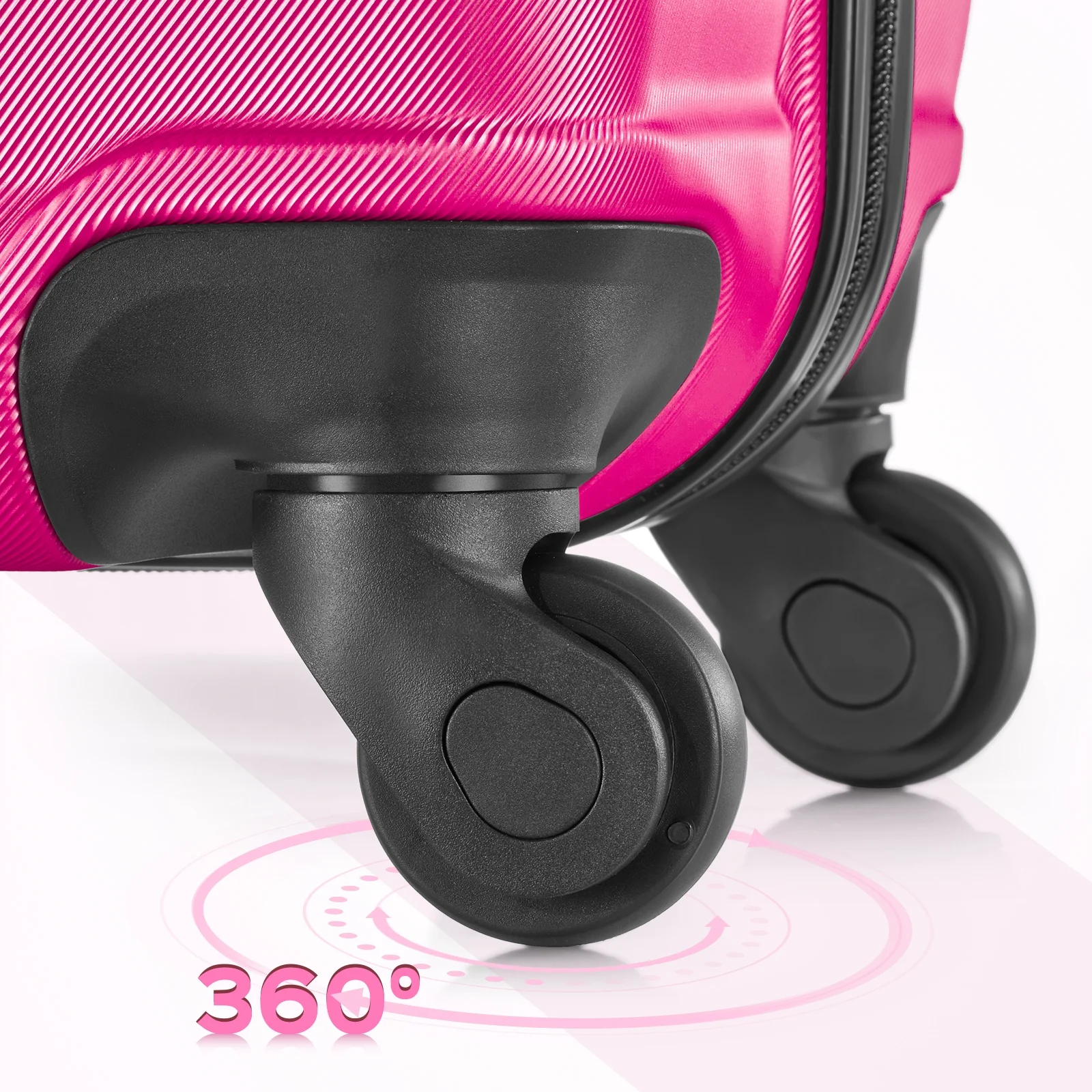 9 Piece Luggage Sets, Hard 20 24 28 inch Luggage with 6 Pieces Organize Bags Travel Suitcases Sets with Wheels, Rose - Image 6