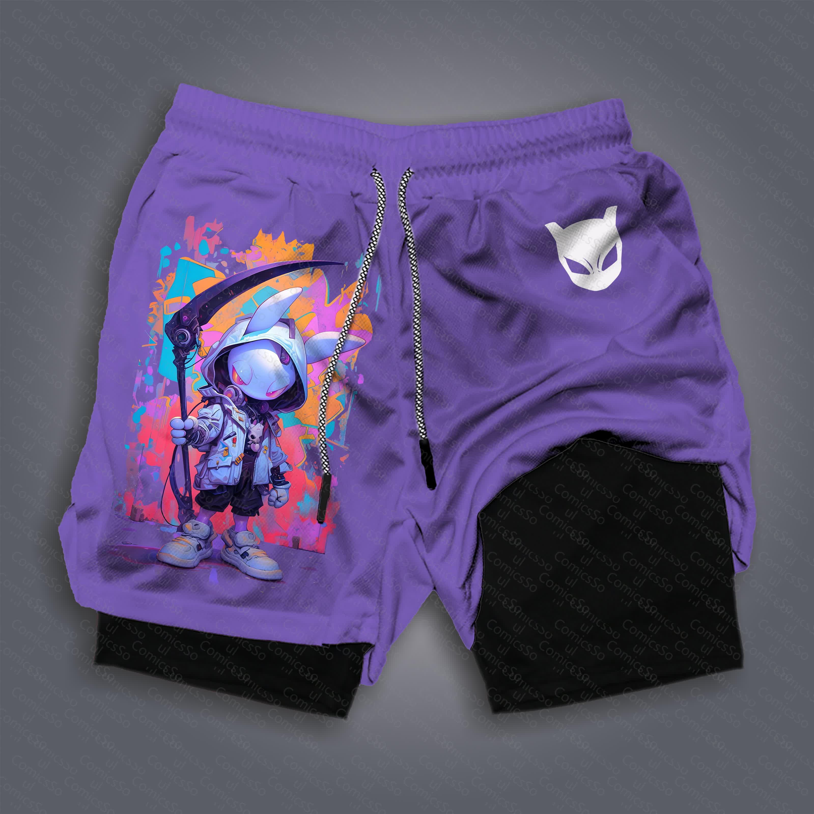 Unisex  “Comicssoul” Casual Anime Streetwear Gym Shorts