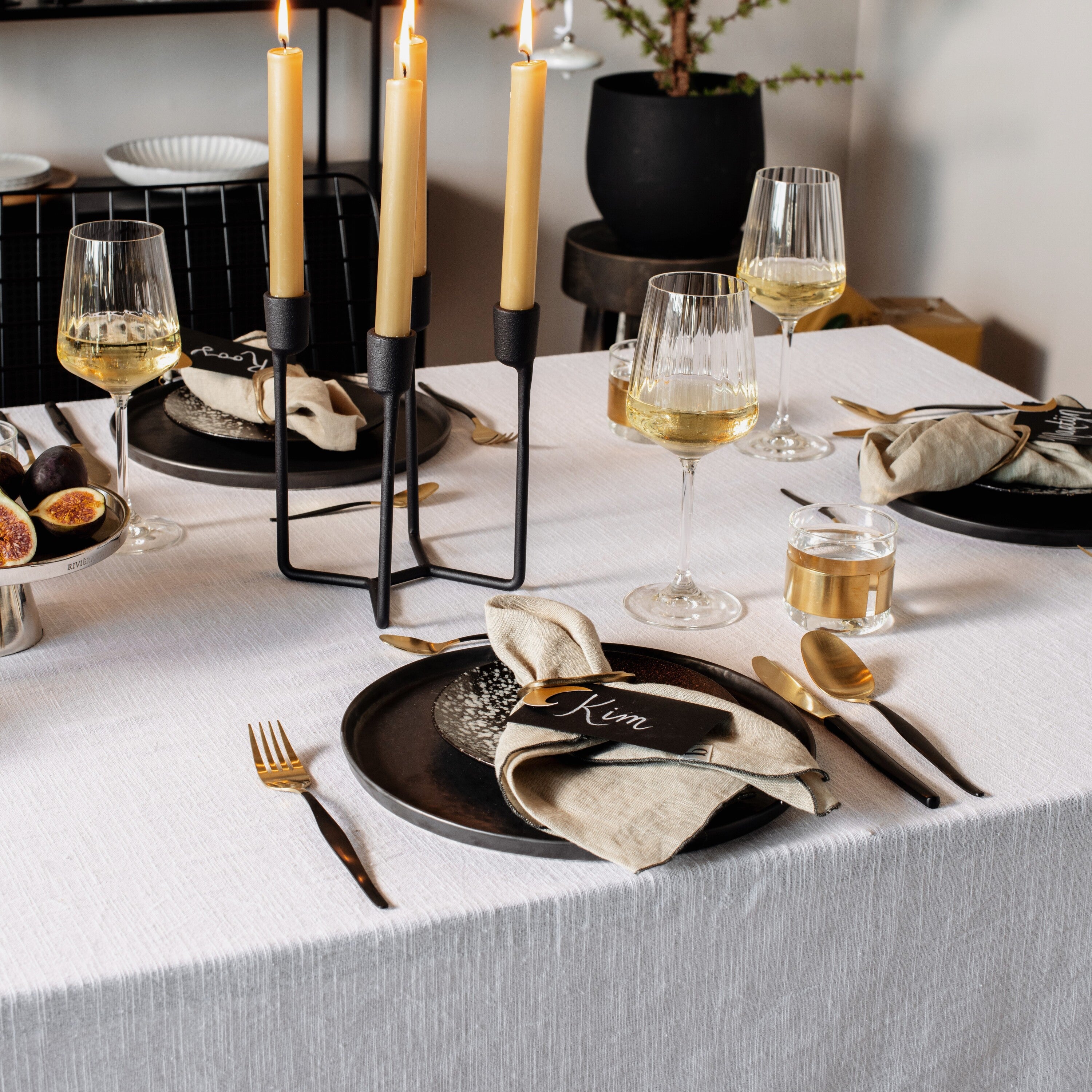 HKliving 70's Dessertbord Ø 17,5 cm - Set van 2 - Stars