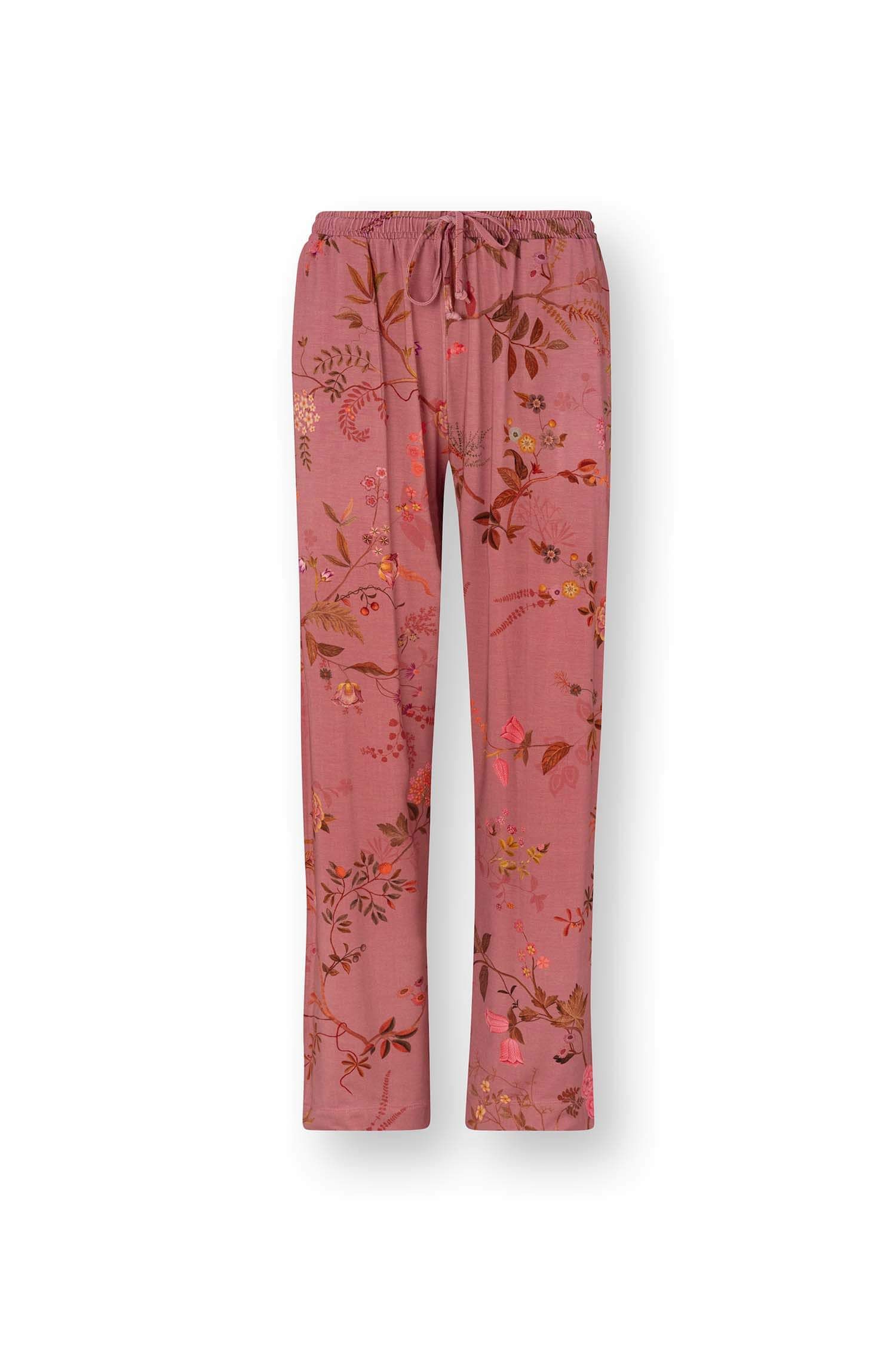 Belin Long Trousers Bodhi Flower Dark Pink