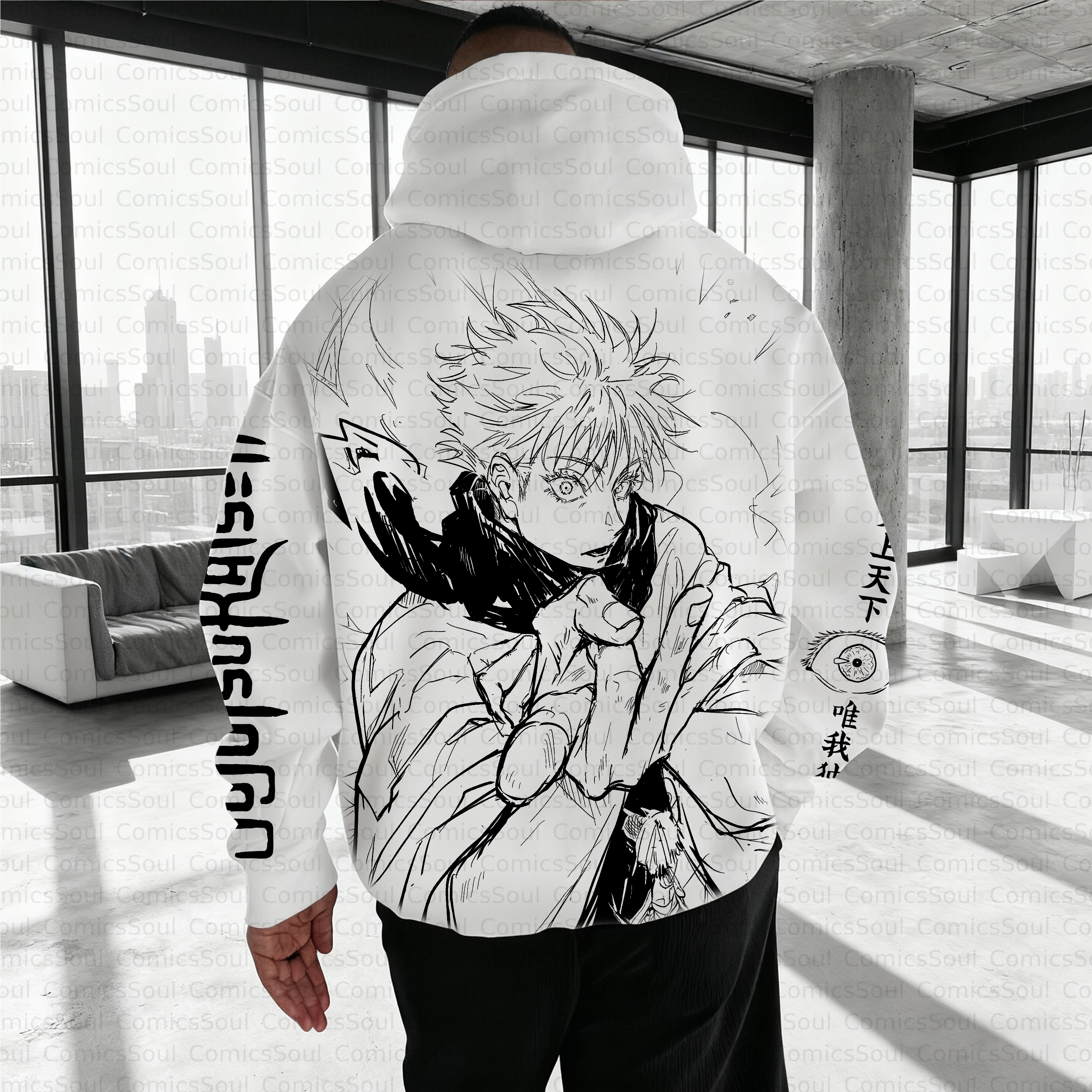 Unisex Anime Inspired Vintage Plush Hoodie