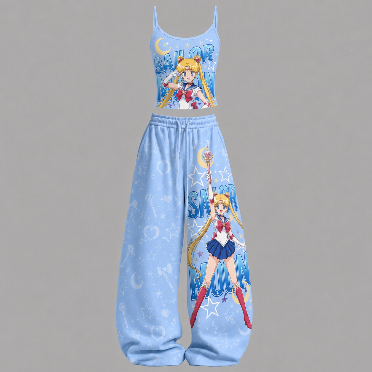 Sailor Moon Top & Elasticated Trousers Two-Piece Set