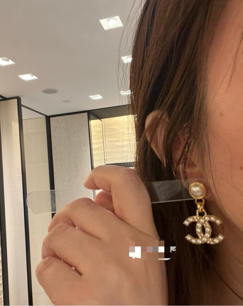 Chanel Pearl and Diamond Paved CC Dangle Earrings - Original Replica Club