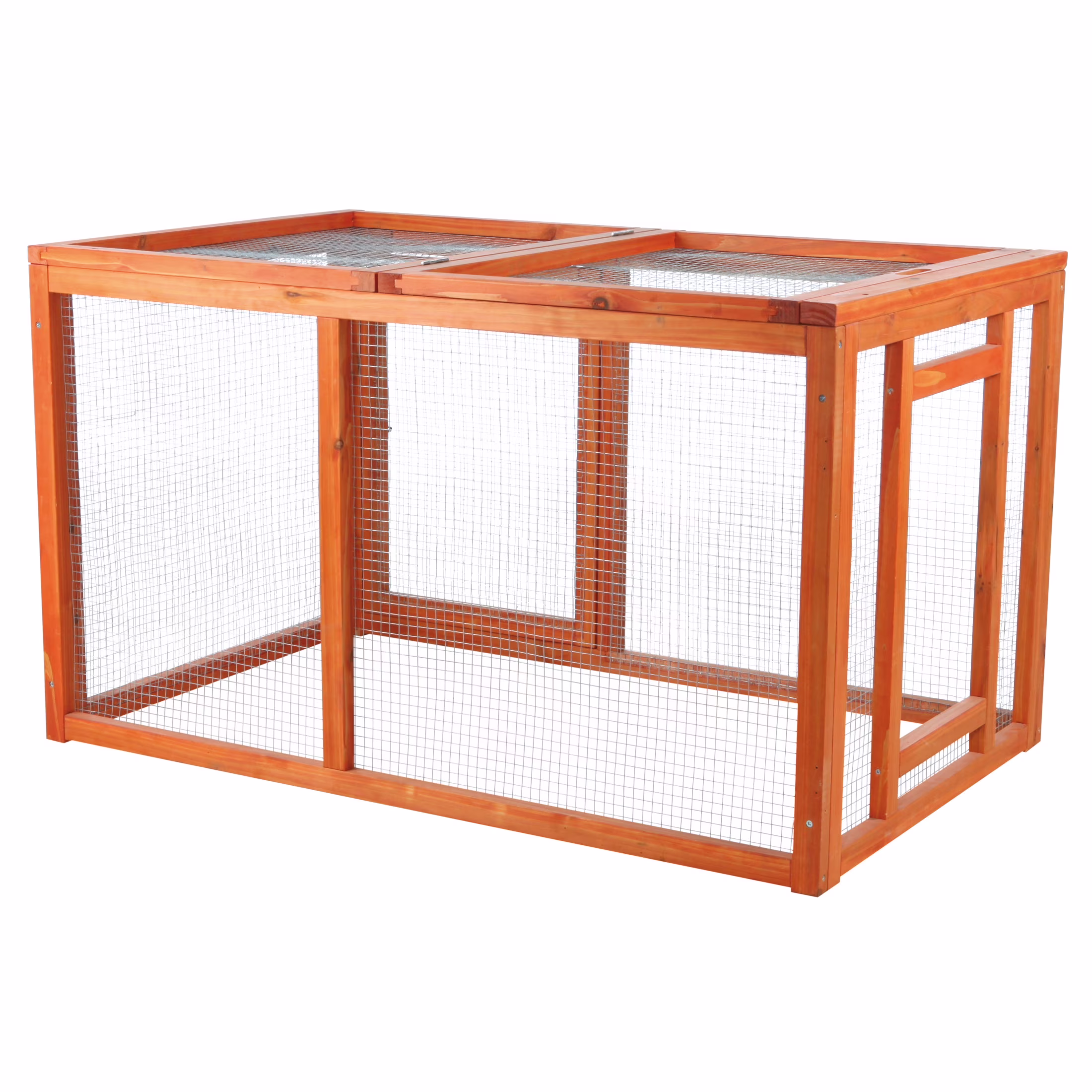 TRIXIE Weatherproof Outdoor Wooden Chicken Coop with 2 Nesting Boxes & Run, Brown - Image 3