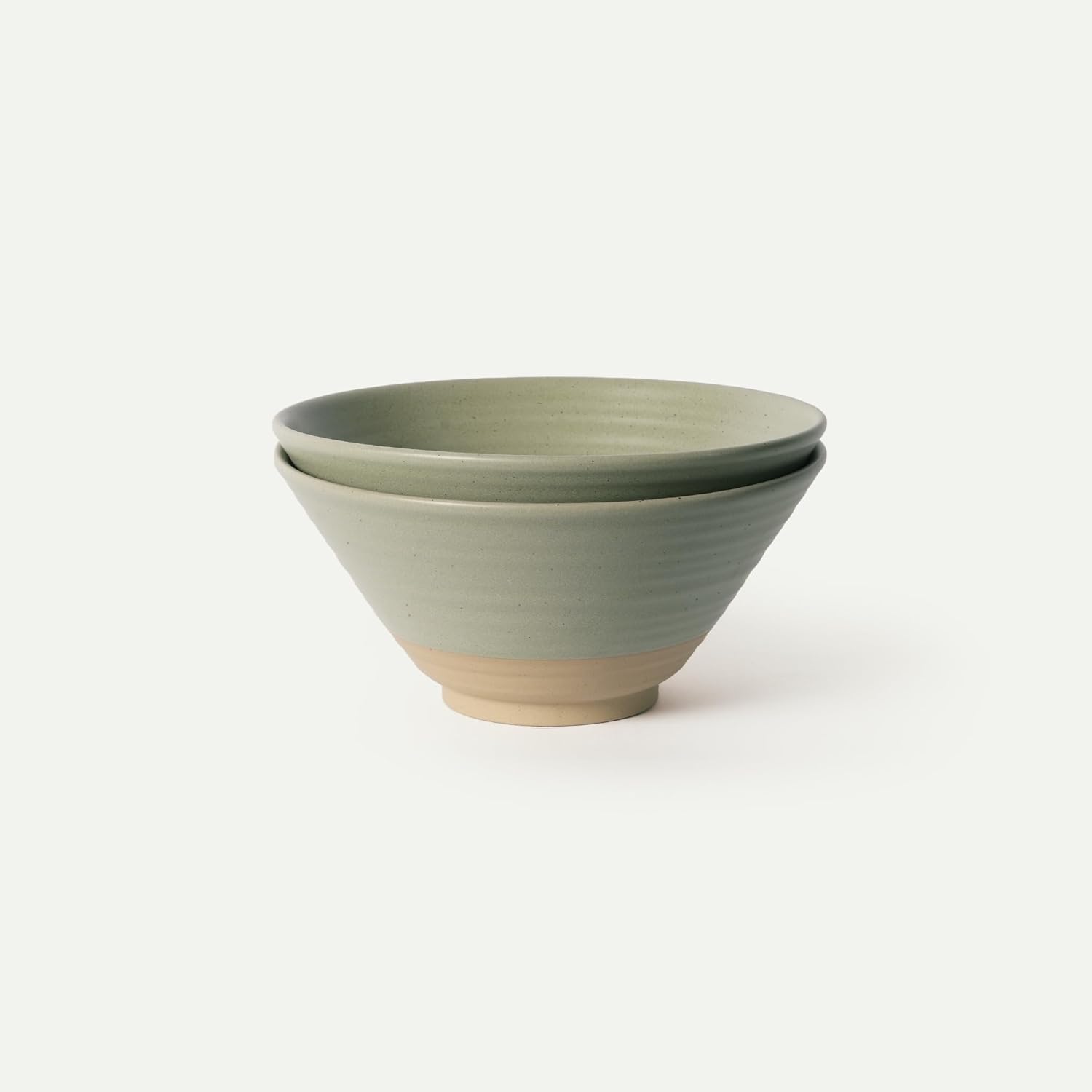 MORA Ceramic Ramen Bowl Set of 2, 45oz - Great for Pho, Miso Udon Soup, Instant Noodles, Serving, Thai or Asian Food - Microwave Safe Large Japanese Noodle Bowls, Modern Kitchen - Vanilla White