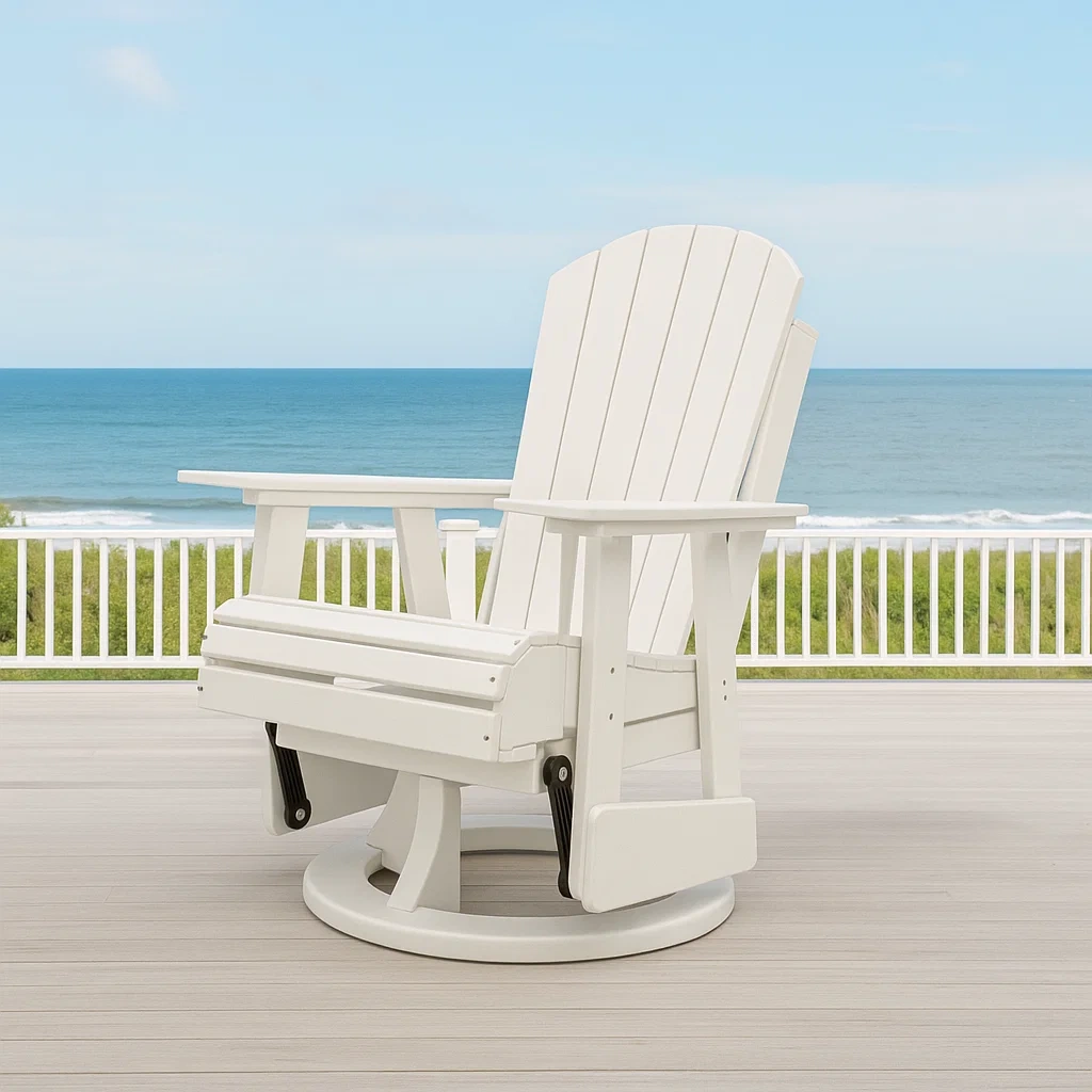 Silla Adirondack,blanca,plástico,para jardín,78x78x106 cm