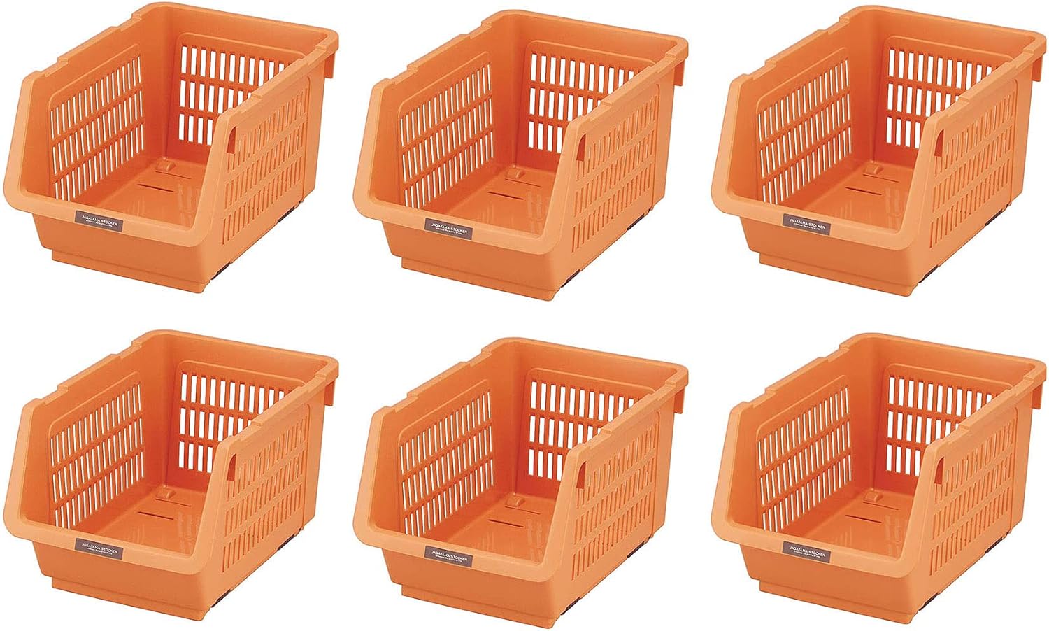 JapanBargain 4671, Japanese Stackable Storage Bin Kitchen Pantry Organizers Food Basket for Fruit Potato Condiments and Spices, Made in Japan