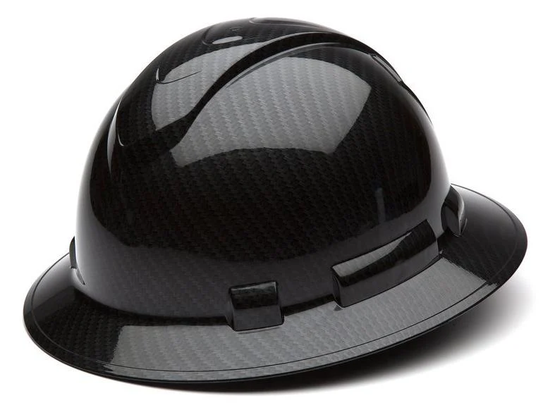 Pyramex Glossy Graphite Full Brim Hard Hat - KTF Painting Interior Exterior